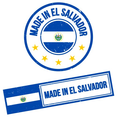 Made in el salvador stamp sign grunge style vector image