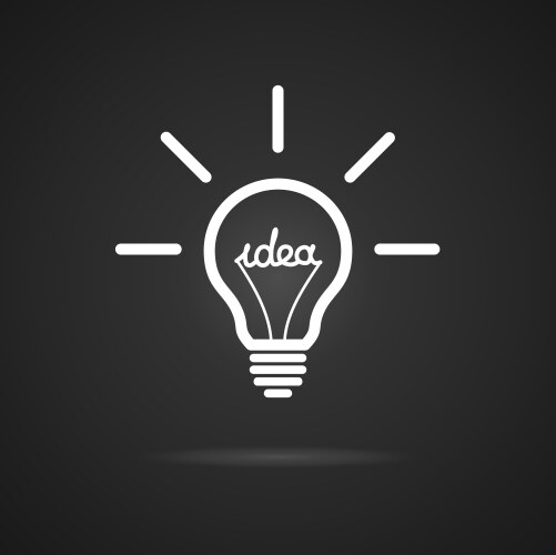 Inspiration bulb vector image