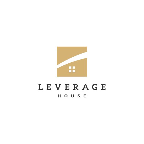 Leverage house home logo icon vector image