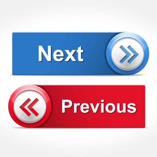 Next and previous buttons vector image