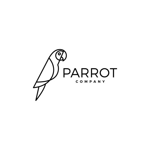 parrot logo bird icon vector image