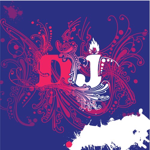 Dj curves background vector image