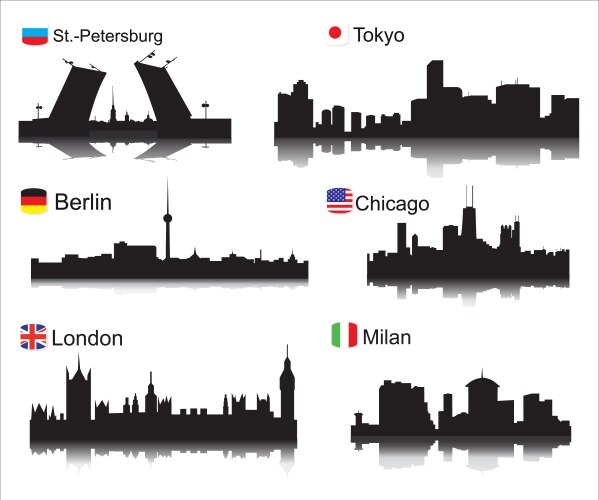 World cities vector image