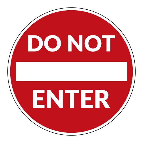 Do not enter sign vector image