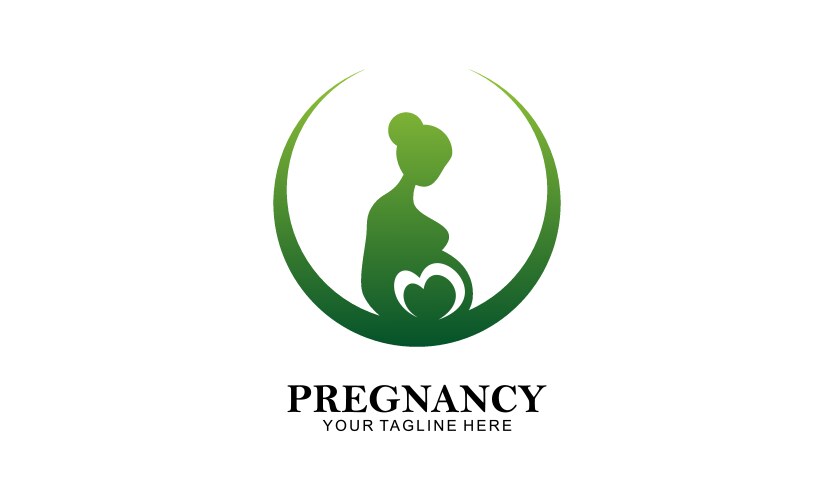 pregnant woman logo design vector image