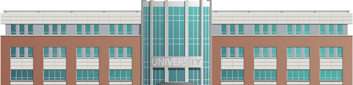 Building university school vector image