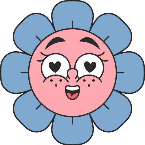 Cute daisy flower feeling love vector image