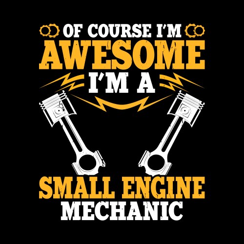 Funny vintage engineer mechanic t-shirt design vector image