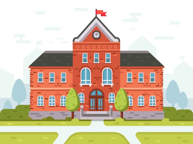 college campus for students or university building vector image