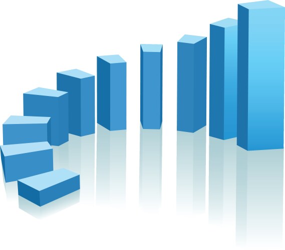 Growth chart vector image