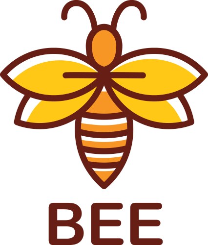 Bee icon - logo design inspiration vector image