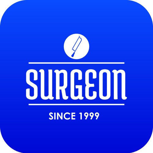 Surgeon icon blue vector image