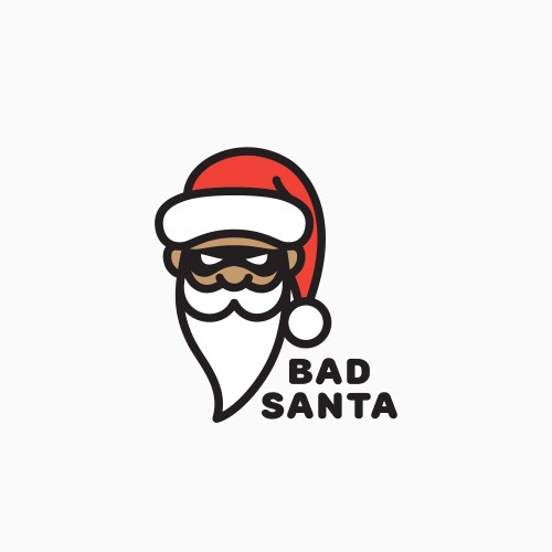 Bad santa logo vector image