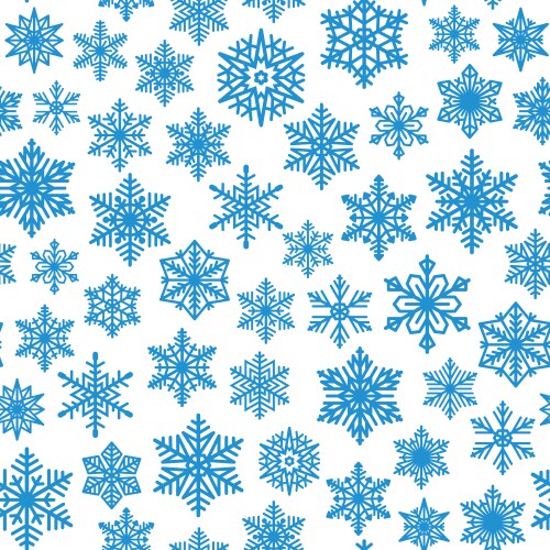 Snowflakes seamless background vector image