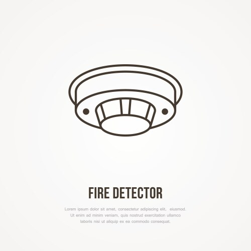 Fire detector sign firefighting safety equipment vector image