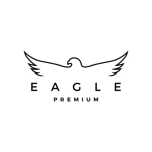 Eagle falcon bird logo icon vector image