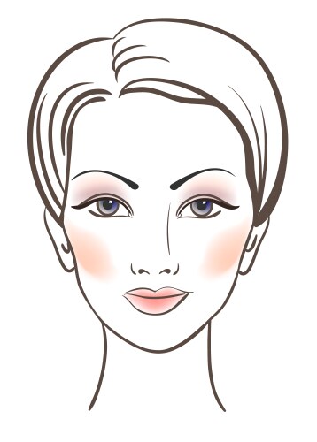 Beauty women face with makeup vector image