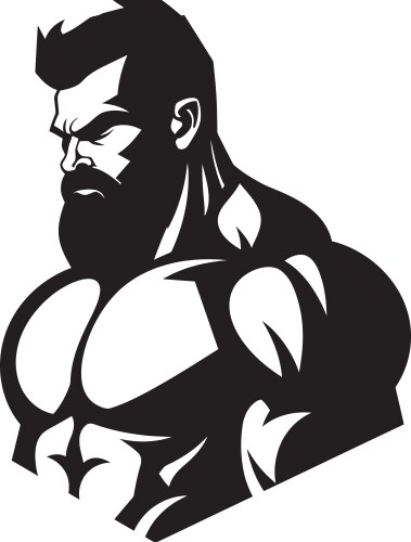 Silhouette strength dynamic bodybuilder vector image