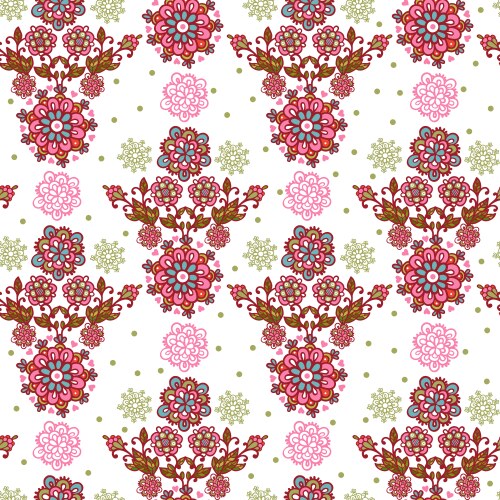 Floral seamless texture vector image