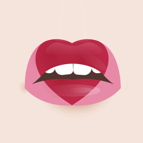 Glamour lip icon vector image