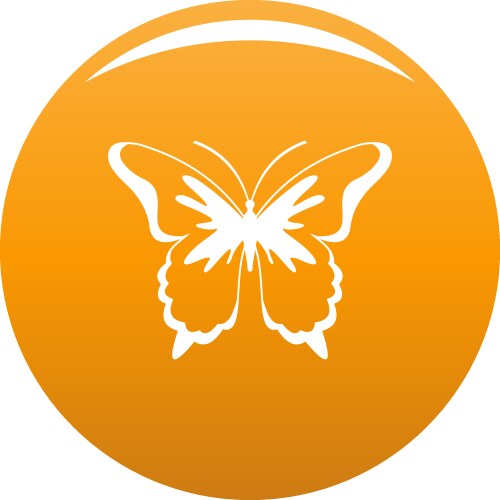 Insect butterfly icon orange vector image