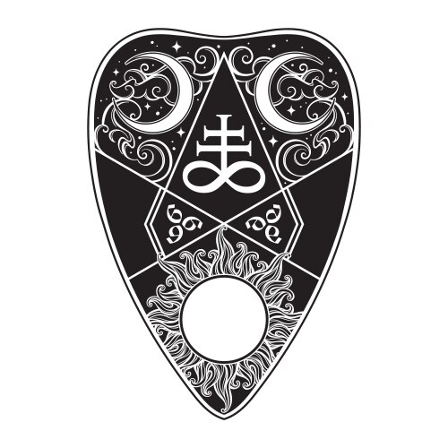 Planchette for spirit talking board vector image