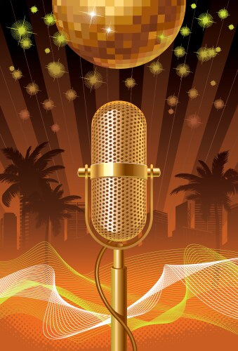 Summer disco night vector image