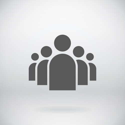 Flat group of people icon symbol background vector image