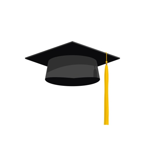 Graduation cap academy hat vector image