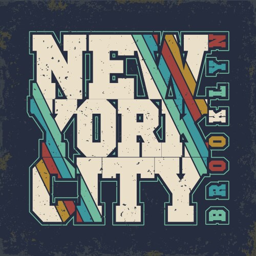 brooklyn t-shirt graphics vector image