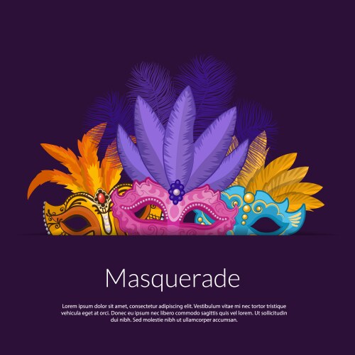 carnival masks vector image