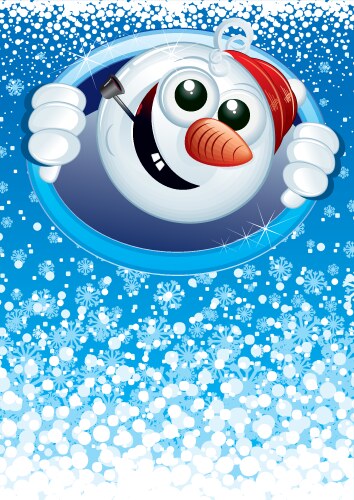 Funny snowman vector image