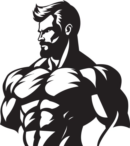 Anatomy dynamic bodybuilder strength eb vector image