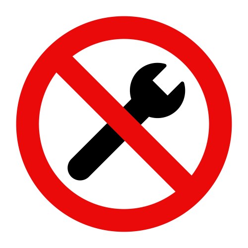 No repair sign vector image