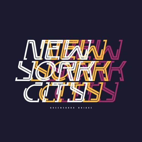 New york stylish graphic tee design print vector image