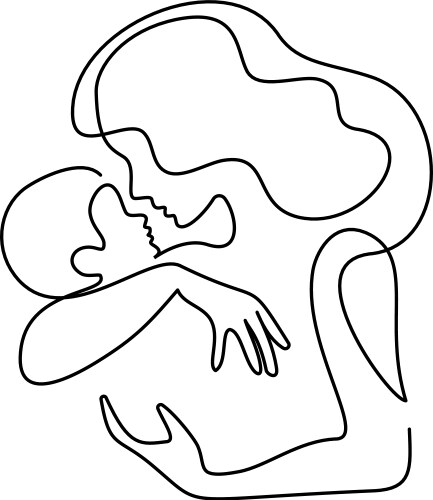 Happy mother day card woman hold her baby vector image