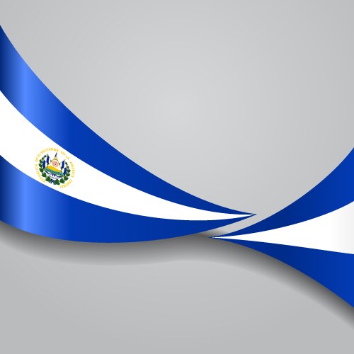 El salvador wavy flag vector image