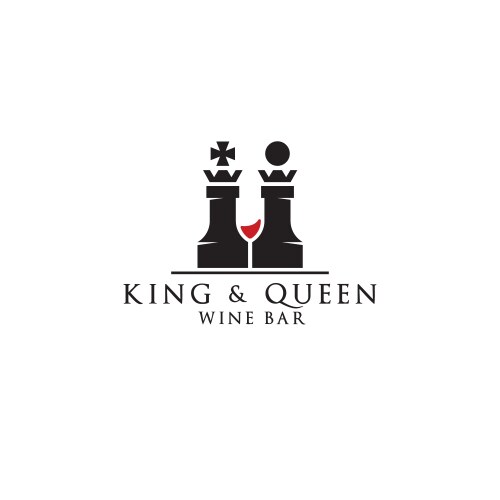 King and queen wine bars vector image