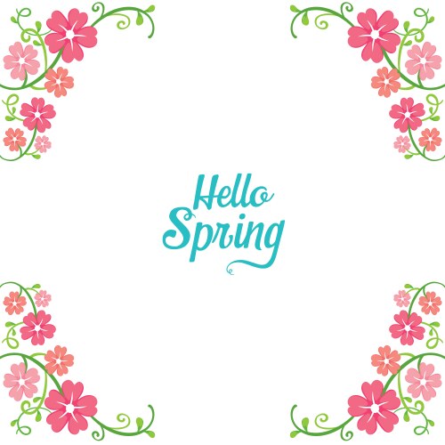 Spring floral decorating frame vector image