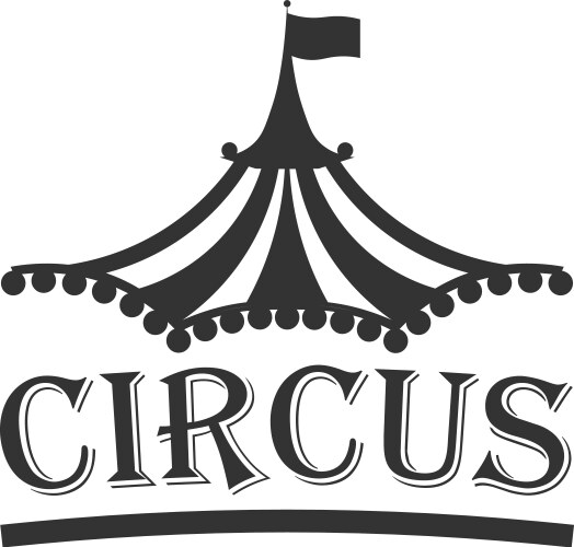 Circus tent logo template vector image