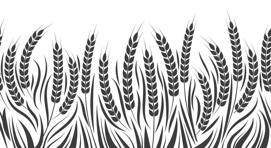 Harvest horizontal wheat pattern vector image