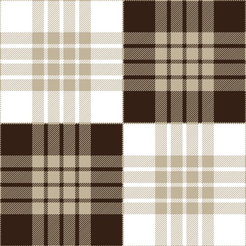 Brown gray white tartan plaid seamless pattern vector image