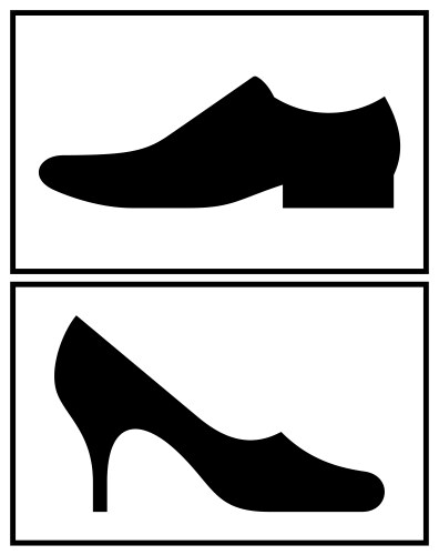 Women and men shoe vector image