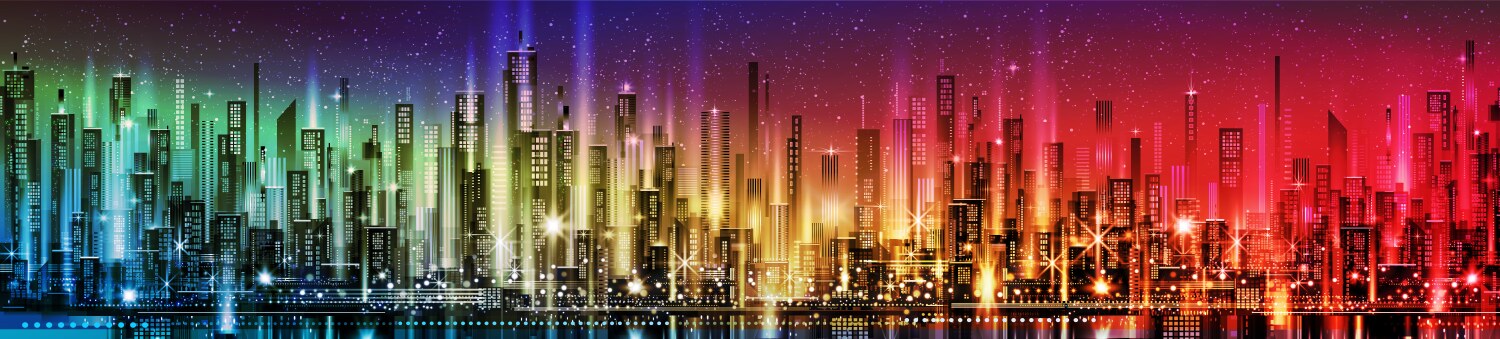 City background with architecture skyscrapers vector image