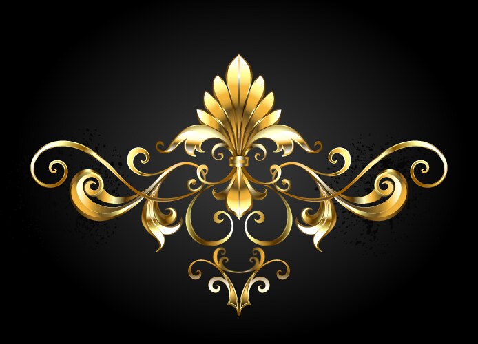 Frame scroll with fleur de lis vector image