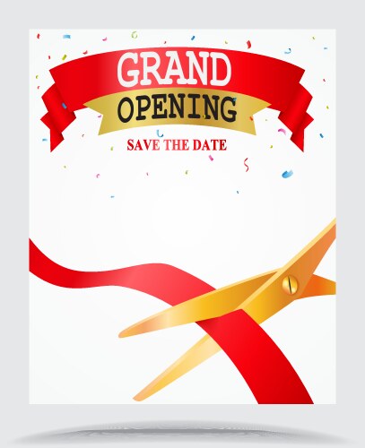 grand opening background vector image