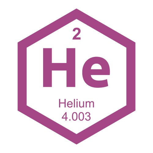 Periodic table helium vector image