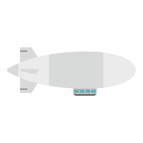 Airship icon flat style vector image