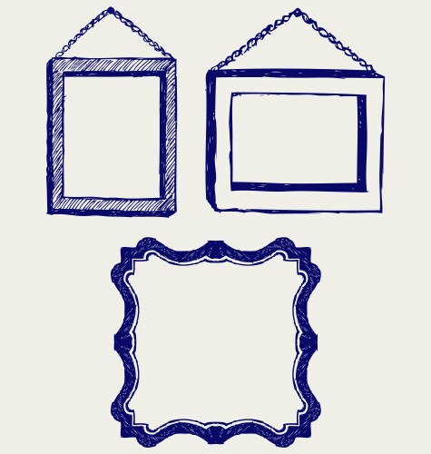 Three empty frame vector image