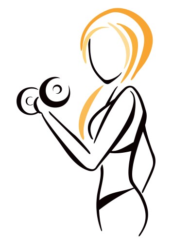 fitness symbol vector image